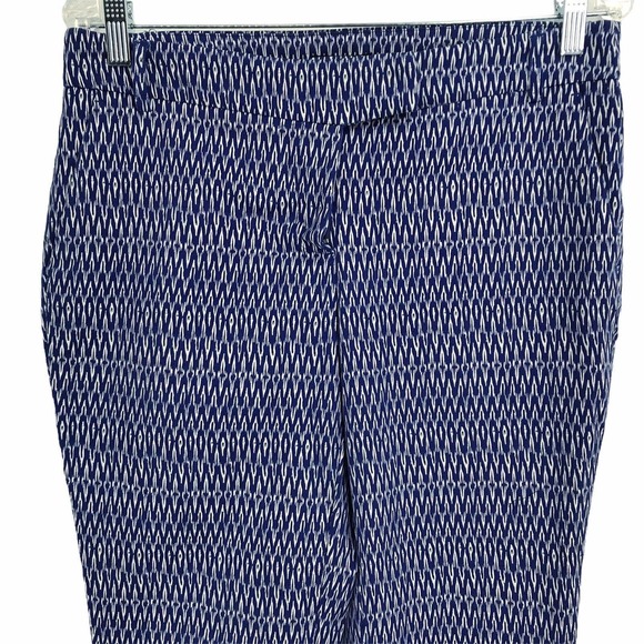 WILL SMITH WOMEN'S SIZE 8 BLUE PRINT MIDRISE CAPRI PANTS - Picture 3 of 6